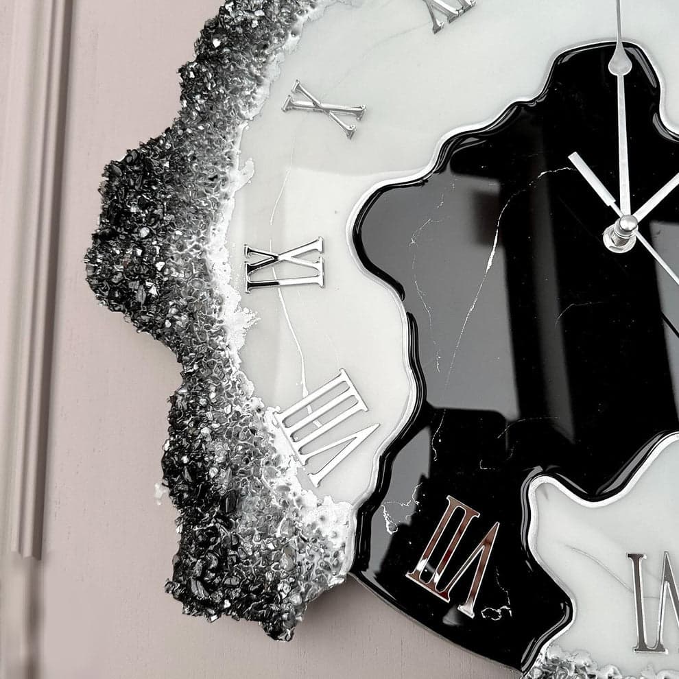 Premium silent resin wall clock for luxury home decor