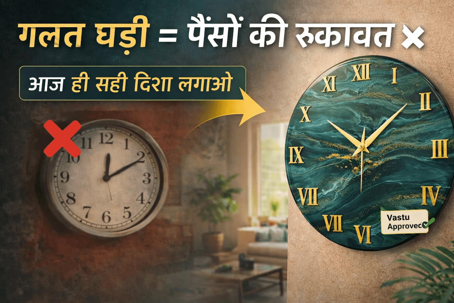 Where to Place Wall Clock as per Vastu for Money, Business Growth & Success (2026 Guide)