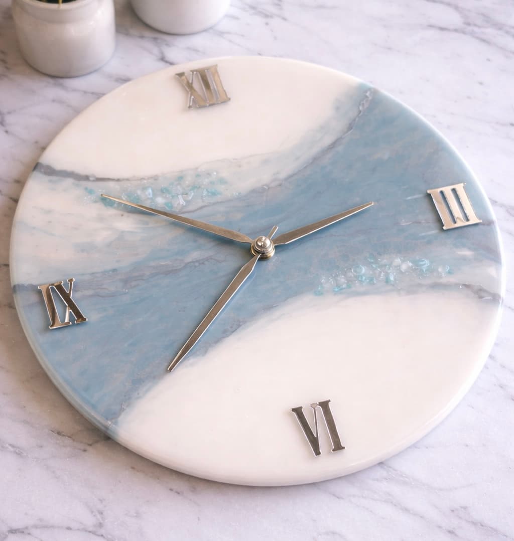 Blue vastu wall clock for peace and stability