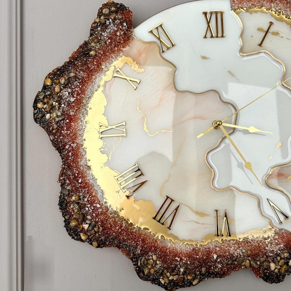 Premium silent resin wall clock for luxury home decor