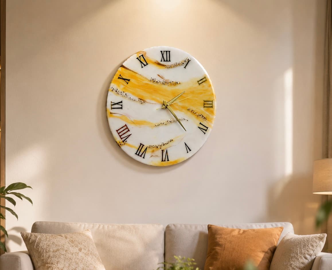 Premium designer resin wall clock for home decor