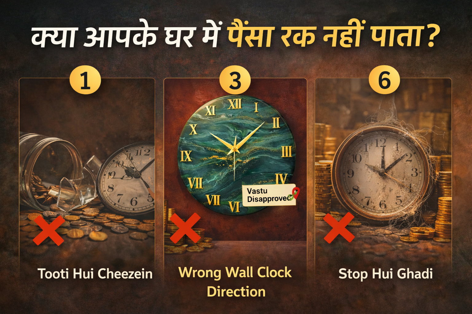 vastu mistakes blocking money home